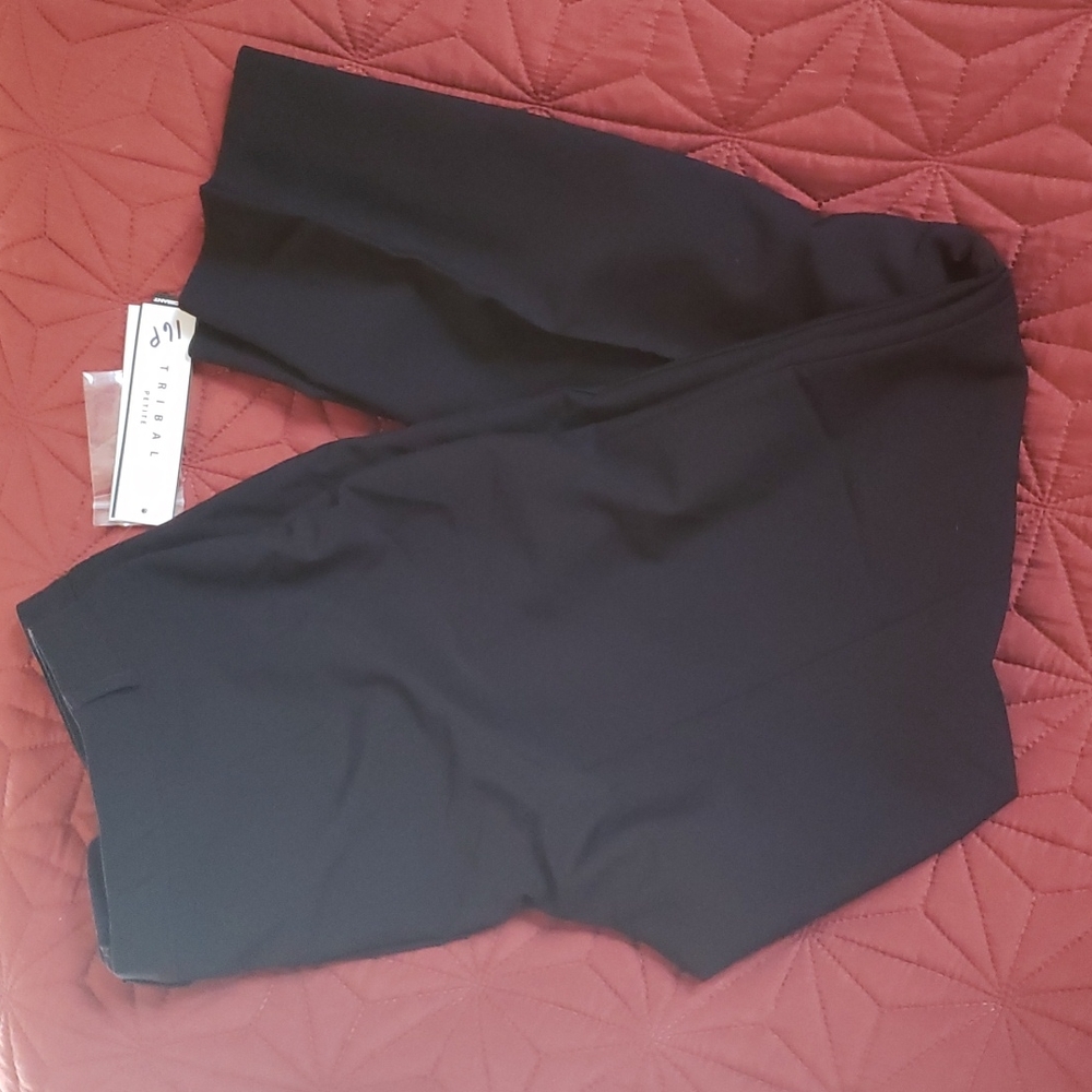 Women's Tribal Dress Pants Black Sz 16P